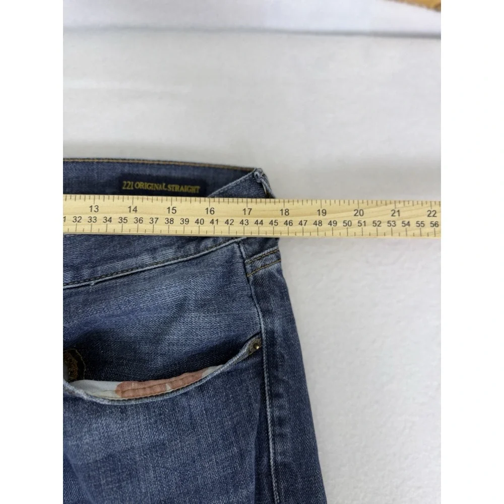 Lucky Brand 221 Original‎ Straight Jeans Men's 36x32 Dark Wash Stretch Denim